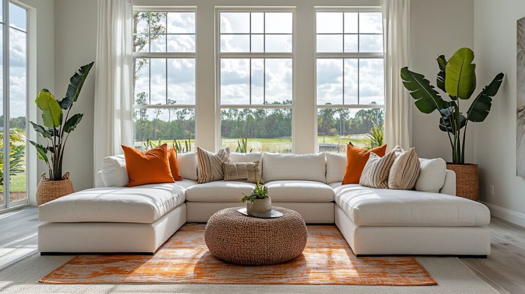 Clean living room in Florida